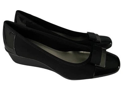 Zapatos de tacón Anne Klein IFLEX TALLA 8,5 M negros con cuña cómodos para mujer Foto 1 de 4