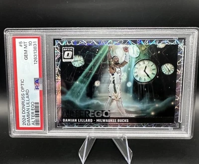 2024 Donruss Optic Damian Lillard Alter Ego SSP PSA 10 Pop 1 🔥 - Imagem 1 de 2