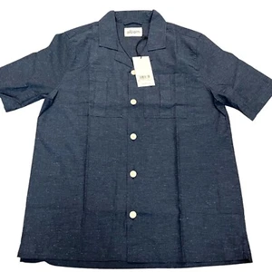 Camisa de doble bolsillo Albam Safari SS para hombre (Marina) talla pequeña - nueva con etiquetas - Imagen 1 de 7