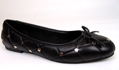 Zapatos planos Ted Baker Libban de cuero negro acolchados bailarina para mujer talla 8,0 M, Foto 1 de 4