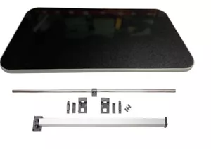 BLACK GLITTER TABLE & GREY TRIM + FOLDING LEG KIT - Caravan/Campervan - Picture 1 of 10