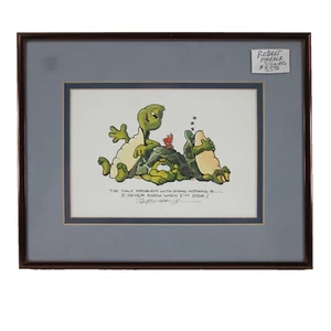 Robert Marble 10 x 8 Bronze Blue Multi Color Animals "Doing Nothin" Signed Pictu - Picture 1 of 5