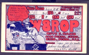 Unites States postcard with 2 cents with private printin W-8ROP from Erie QRS - Picture 1 of 2