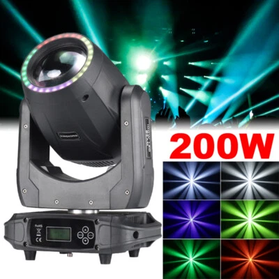 200W LED Moving Head Light RGBW Gobo Beam Stage Spot Lighting DJ Disco Show DMX - Image 1 of 4