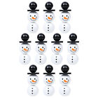  Wood Painted Wooden Bead Christmas Wreath Supplies Snowman Spacer Beads