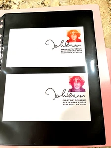 John Lennon 4 STAMPED ENVELOPES NEVER CANCEL 1ST DAY ISSUES 9/17/2018 PURE WHITE - Picture 1 of 5