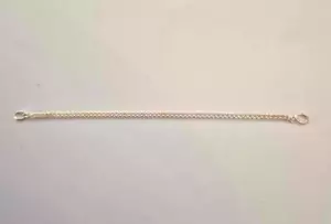 Sterling Silver Safety 8cm Chain Light Necklace Bracelet Safety Chain* Free post - Bild 1 von 2