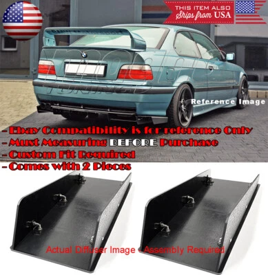 Pair of Bumper Spoiler Diffuser Splitter Shark Fin Winglet Wing For Honda Acura - Image 1 of 3