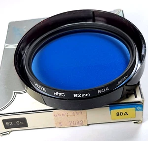 Hoya 62mm 80A Multi-Coated Blue Glass Lens Color Conversion Filter Authentic HMC - Picture 1 of 4