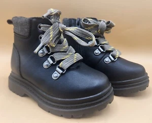 Botas de combate con cordones Cat & Jack para niños pequeños UNIZEX TALLA 7 negras Atlas, Usadas en excelente condición - Imagen 1 de 9