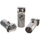 4PCS Stainless Steel T Pipe Clamp Sliver Chain Link Rail Clamps  Clothes Hanger