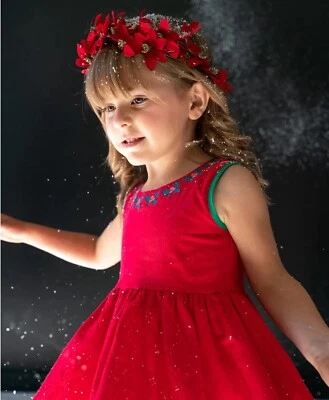 Wildflowers Ropa Invierno País de las Maravillas Holly Berry Vestido de Lino Talla 14 Nuevo sin Etiquetas Foto 1 de 4