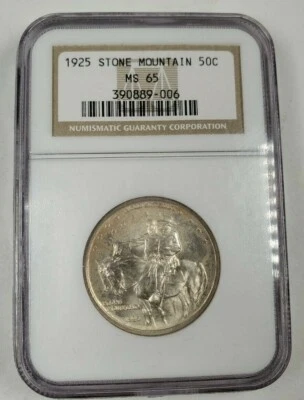 1925 US Stone Mountain 50 Cents NGC MS 65 - Image 1 of 2
