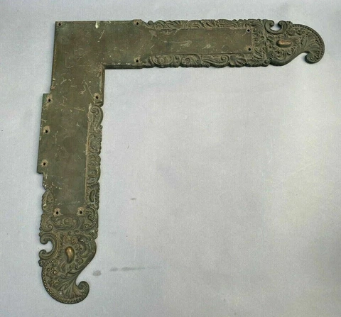 VINTAGE ANTIQUE ARCHITECTURAL SALVAGE CAST METAL DOOR PUSH PLATE Cover