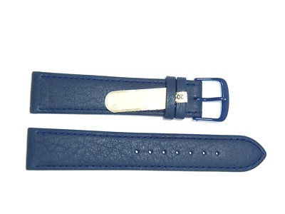 DI-Modelo Cuero de Vaca Genuino Impermeable 20 mm Azul Marino Correa de Reloj "DEPORTIVO" Foto 1 de 3