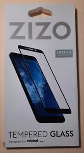 NEW! ZIZO Tempered Glass screen protector 9H Cricket Icon 2 black edge - Picture 1 of 2