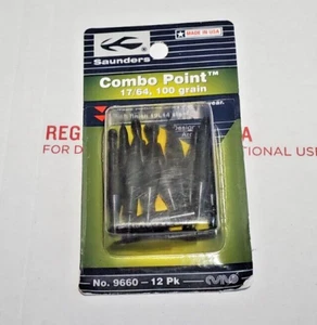 Saunders 9660 Combo Points - 17/64 (Small Diameter) - 100gr. - 12pk 12L14 Steel - Picture 1 of 2