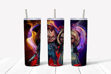 20oz skinny Stainless steel Chucky and Bride tumbler