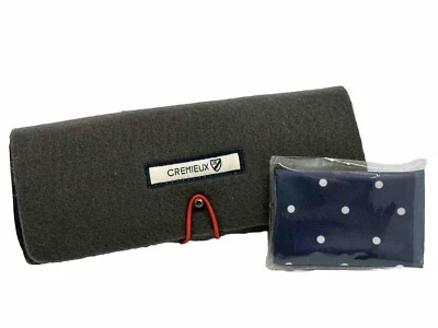 NUEVO Estuche para gafas Cremieux de fieltro gris semi suave con paño de limpieza de microfibra Foto 1 de 4
