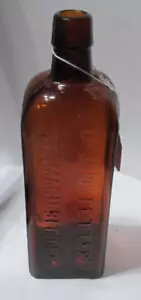 Botella antigua ámbar vintage - Corcho Bitters del estómago del Dr.J. Hostetter - Imagen 1 de 2