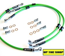 KAWASAKI ZX-6R 1994-2000 VENHILL F&R s/steel braided brake line hoses Race