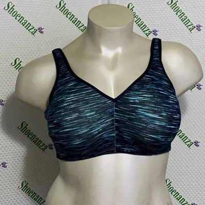 Sujetador Catherines Algodón Comodidad Sin Alambres Inalámbrico Ajustable Azul Teal Plus 46D Foto 1 de 3