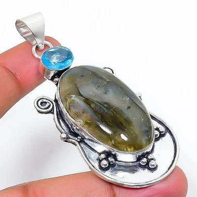Labradorite, ciondolo gioiello in argento sterling 925 con pietra preziosa... - Immagine 1 di 4