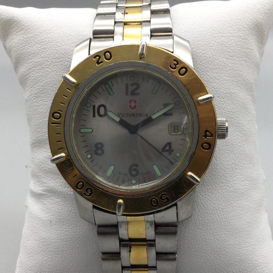 Victorinox Swiss Army Watch Mens 40mm Two-Tone Stainless BROKEN FOR PARTS REPAIR - Image 1 of 4