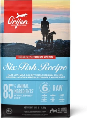 ORIJEN Six Fish Recipe Dry Dog Food 23.5 lb bag