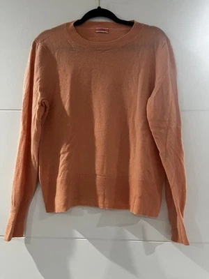 J. Suéter para mujer Crew 100 % cachemir cuello redondo, talla mediana, coral cálido Foto 1 de 4