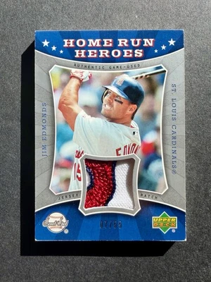 Parche Jim Edmonds 2004 UD Sweet Spot Home Run Heroes GU/55 STL Cardinals #HR-JE Foto 1 de 2