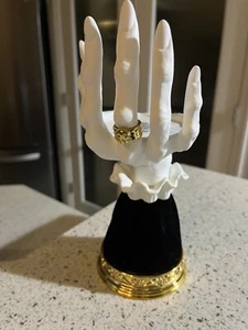 Bath & Body Works Halloween  Black Witch Hand Pedestal Single Candle Holder BNWT - Picture 1 of 5