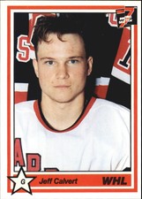 1990-91 7th Inning Sketch WHL #159 Jeff Calvert UER