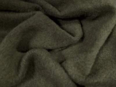 Wool Blend Heavyweight Bearskin Fur Fabric, Per Metre - Plain - Khaki Green - Image 1 of 3