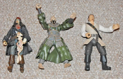 2000s Disney Pirates of the Caribbean Lot of 3 Figures Jack Sparrow More — 第 1/2 张图片