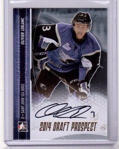 OLIVIER LeBLANC ITG Leaf 2014 Draft Prospects SP GOLD Auto Autograph Rookie #OL1
