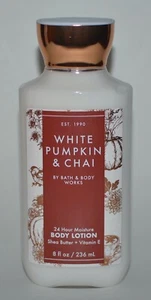 1 BATH & BODY WORKS WHITE PUMPKIN & CHAI LOTION CREAM HAND LARGE 8OZ SHEA BUTTER - Picture 1 of 5
