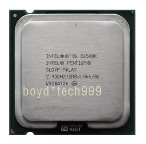 Intel Pentium E6500K CPU 2.93 GHz 2 cores Socket LGA775 SLGYP 1066 MHz Processor - Picture 1 of 4