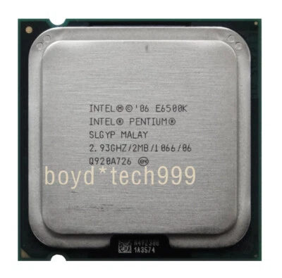 Intel Pentium E6500K CPU 2.93 GHz 2 cores Socket LGA775 SLGYP 1066 MHz Processor - Image 1 of 4