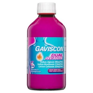 Gaviscon Dual Action Liquid Mixed Berry Flavour Heartburn and Indigestion Relief - Picture 1 of 2