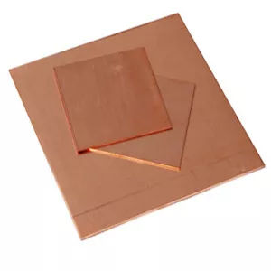 Placa/hoja de cobre puro T2 de 0,5 mm a 6 mm de espesor bloque de cobre corte por láser muchos tamaños - Imagen 1 de 4