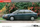 1989 Honda Concerto Ex I 2 Page Car Sales Brochure   Nos