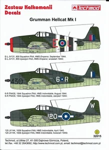 TM32015 Techmod 1:32 Royal Navy/RN Grumman Hellcat Mk.I FAA - INCLUDES MASKS - Picture 1 of 5