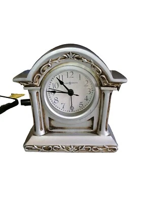 Howard Miller Antique platinum 645-538 lucinda alarm clock(home). Battery Oper. - Image 1 of 4