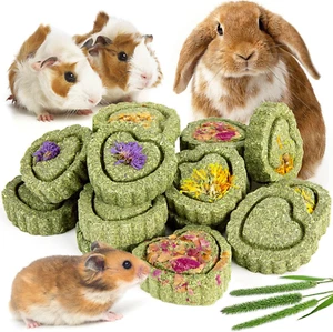 12Pcs Timothy Hay Treats Rabbit Toys Bunny Toys Guinea Pig Toys Natural Chews fo - Picture 1 of 6