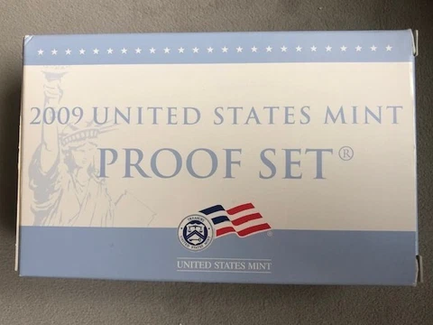2009 S United States Mint Proof Set - 18 Coins in Original Box with CoA Cover