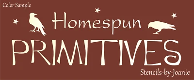 Joanie Stencil Homespun Primitives Farmhouse Crow Bird Country Stars Craft Signs - Image 1 of 4