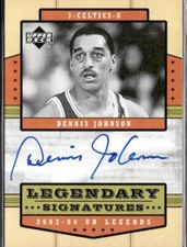 2004 Upper Deck UD Legends Legendary Signatures Dennis Johnson Auto Autograph
