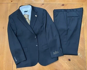 Made in USA - 44S (38 W) Jos. A. Bank Reserve Charcoal Pinstripe- Italian Fabric - Picture 1 of 19