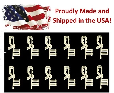 12 Pack Hidden Valance clips faux real wood window blinds 2  Short Style - Image 1 of 4